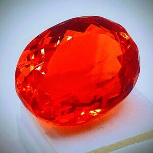AAA Quality 80.80 Carat Natural  Oval Shape Mexican fire Opal Gemstone